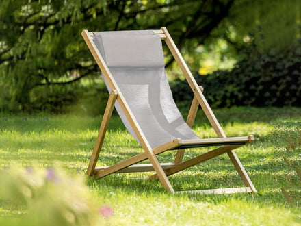 *B-WARE* Sonnenliege Garten Liegestuhl Terrassen Komfort Relax klappbar grau 