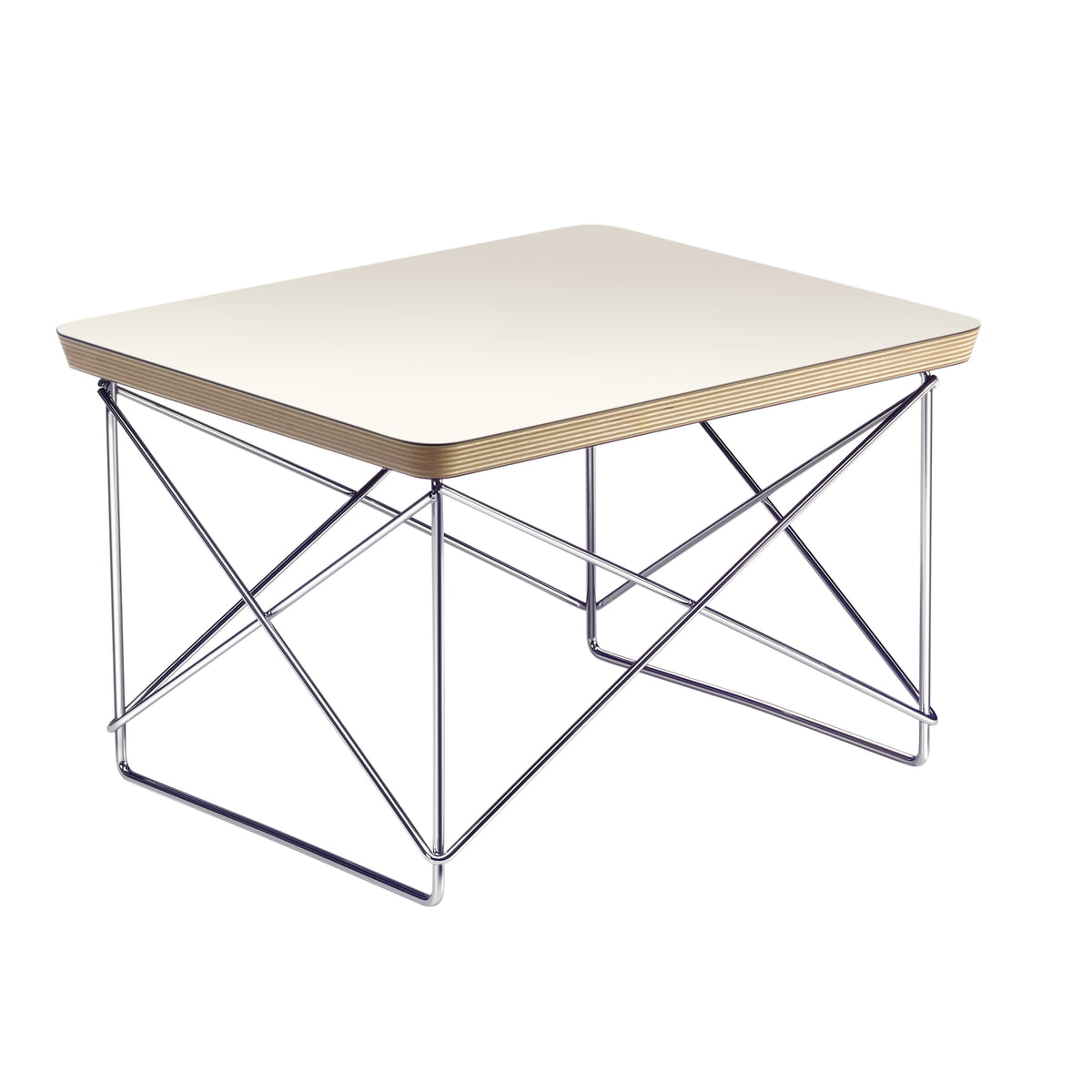 Vitra   Eames Occasional Table LTR, HPL weiß / Chrom