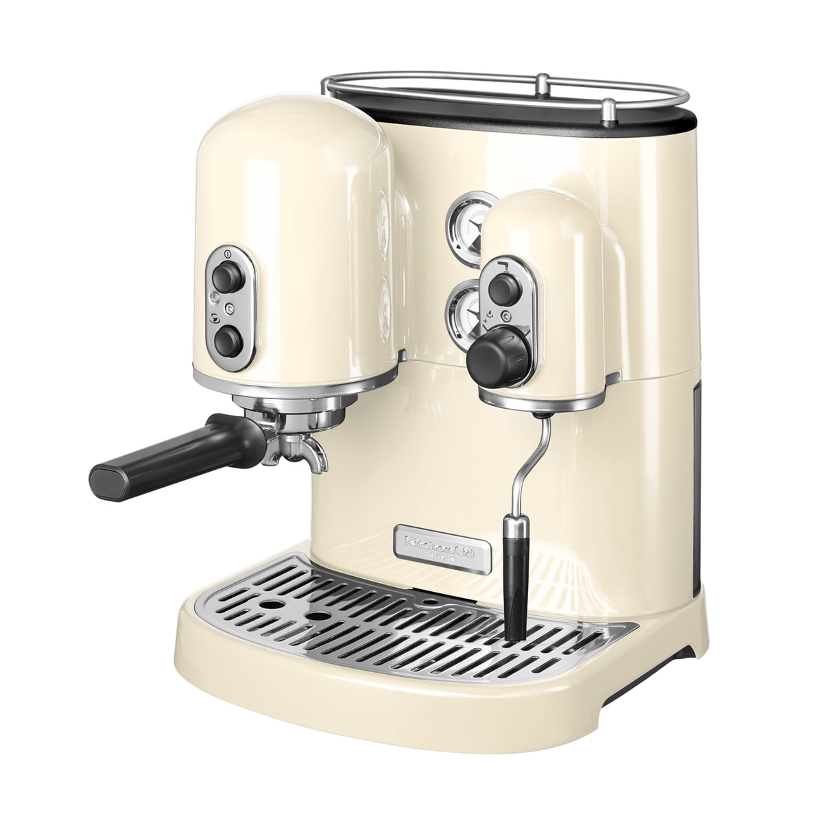 kitchenaid espressomaschine espressomaskine créme kahvikone kerma connox küchenutensilien cremefarvet elgiganten gigantti kaffeemaschinen tuotekuva avaa suuri større