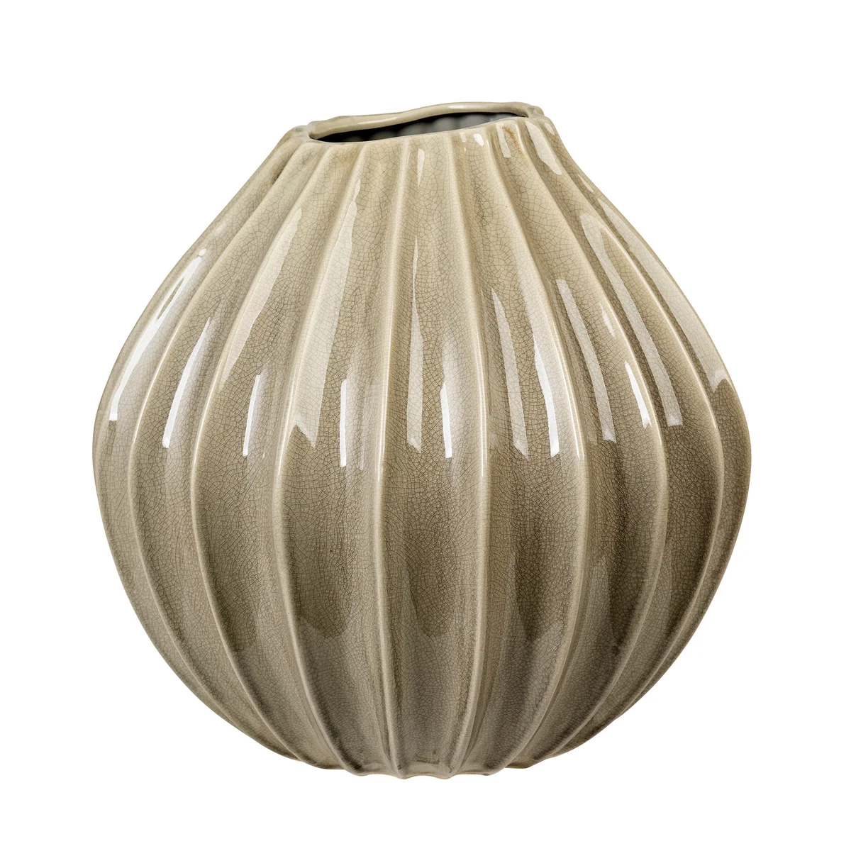 Broste Copenhagen – Wide Vase, Ø 40 x H 40 cm, rainy day