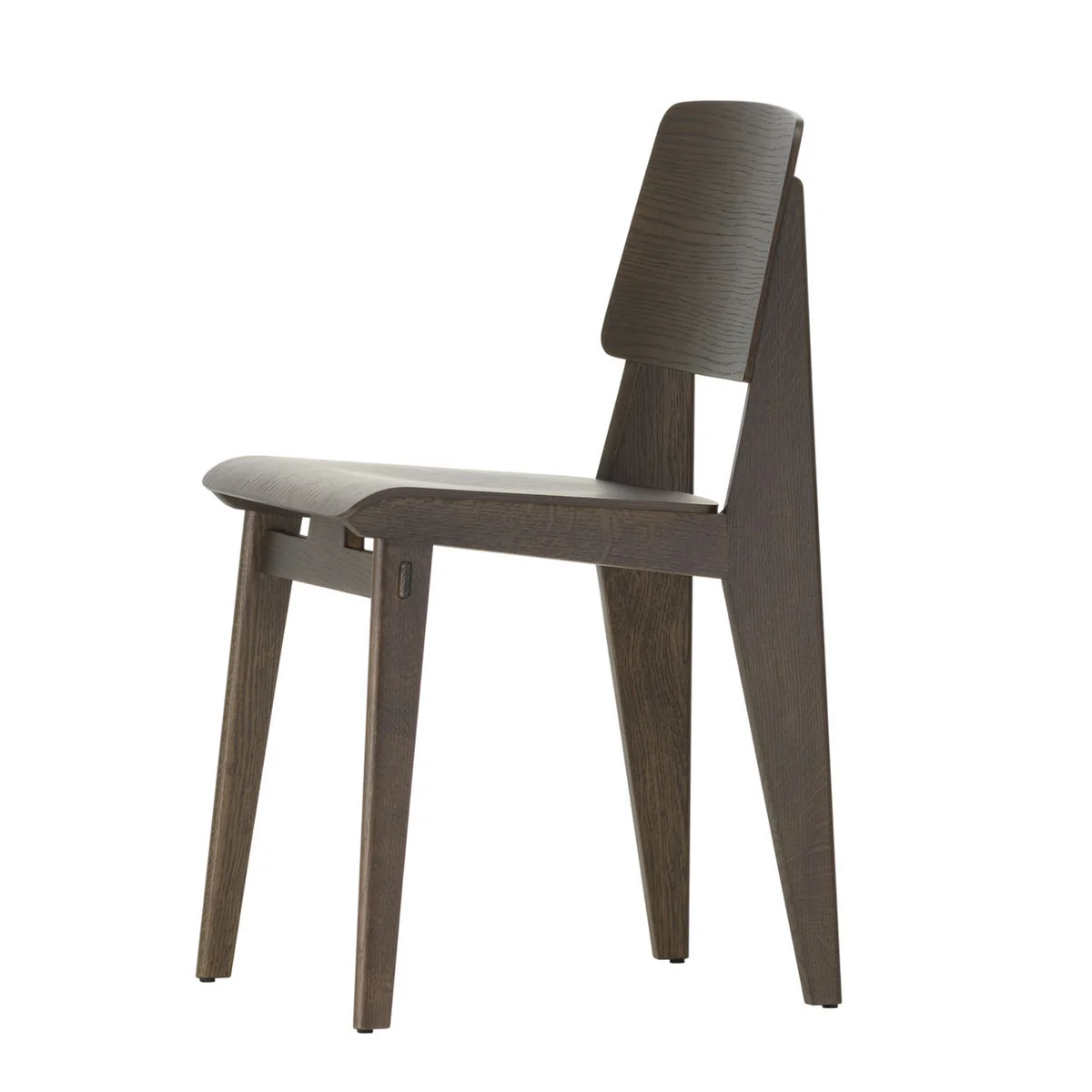 Vitra – Chaise Tout Bois Stuhl, Eiche dunkel, Filzgleiter