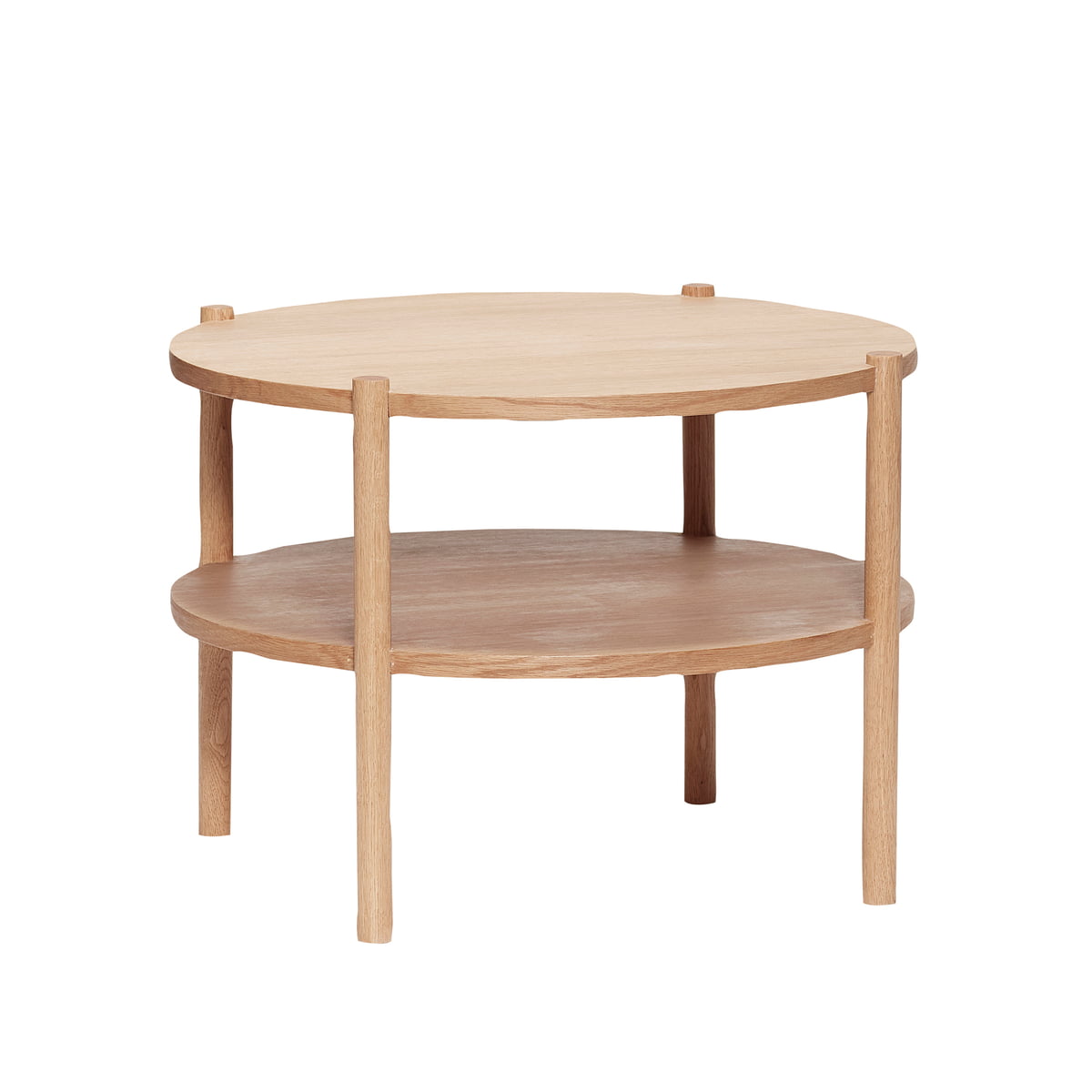 Hübsch Interior – Runder Couchtisch mit Ablage, Ø 60 cm / Eiche