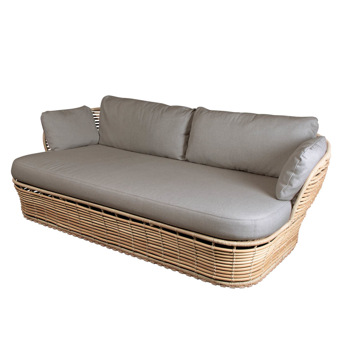 Cane line   Basket 20 Sitzer Sofa Outdoor, natural / taupe