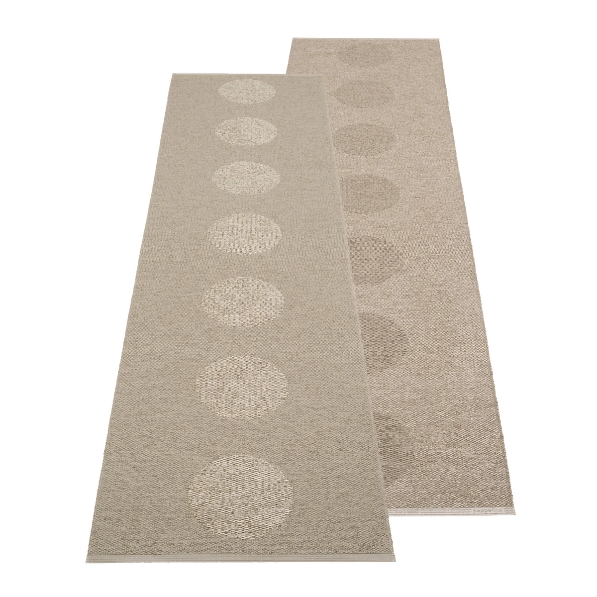 Vera Teppich 2.0, 70 x 280 cm, dark linen / linen metallic von Pappelina