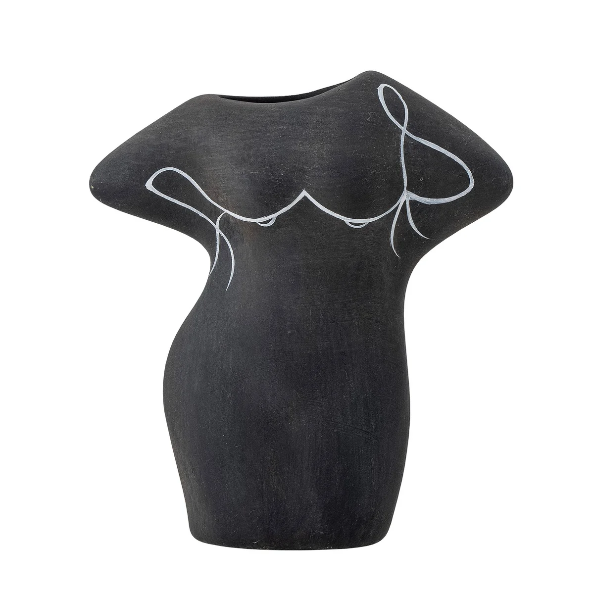 Bloomingville – Lulu Deko-Vase, H 16 cm, schwarz Bloomingville – Lulu Deko-Vase, H 16 cm, schwarz