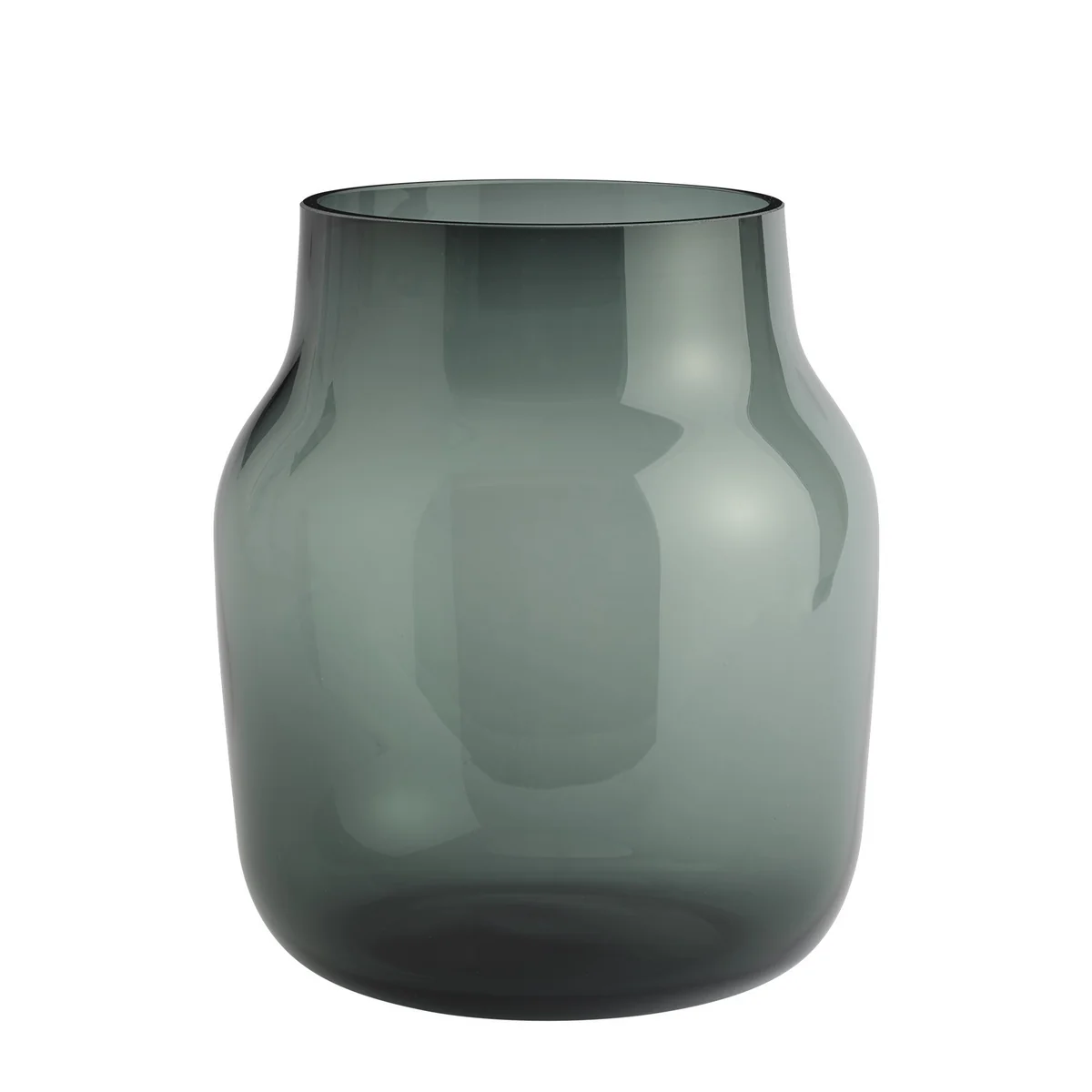 Muuto – Silent Vase, Ø 20 cm, dunkelgrün