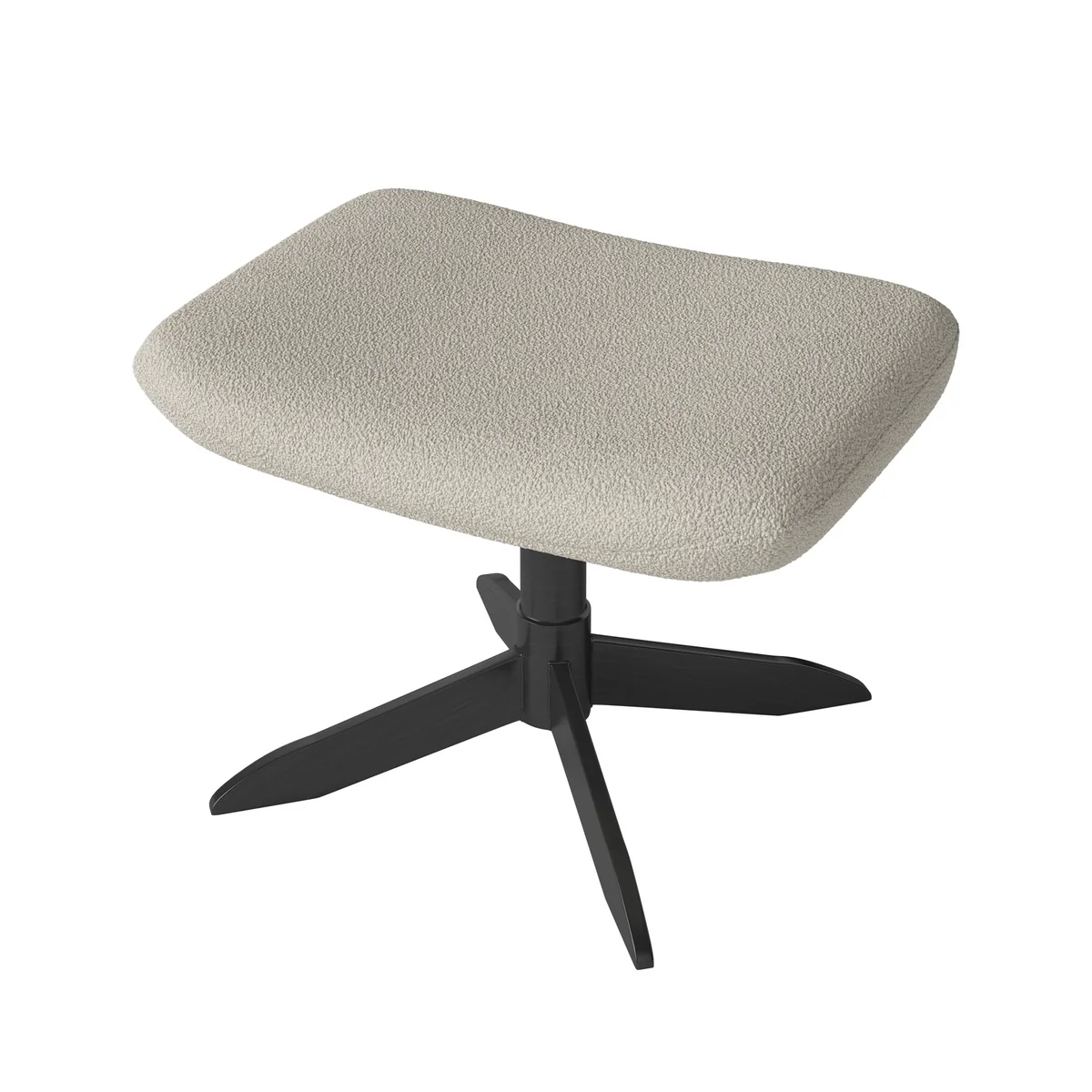 Bolia – Saga Hocker, Stahl schwarz / Paza beige