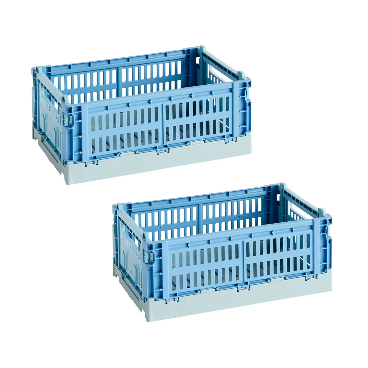 HAY – Colour Crate Mix Korb S, 26,5 x 17 cm, sky blue, recycled (2er Set)