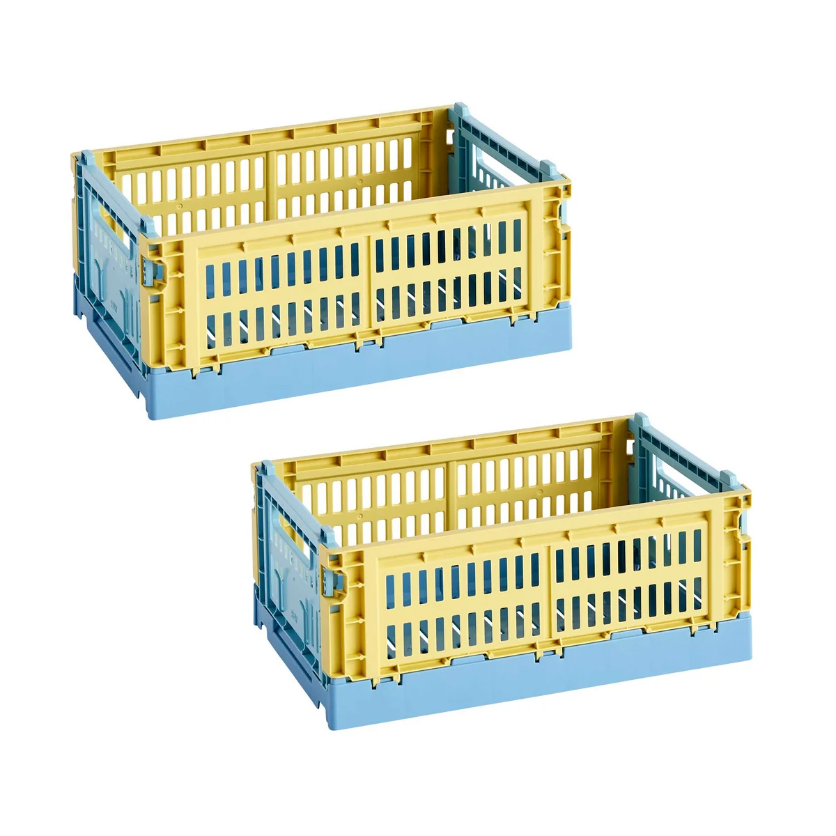 HAY – Colour Crate Mix Korb S, 26,5 x 17 cm, dusty yellow, recycled (2er Set)