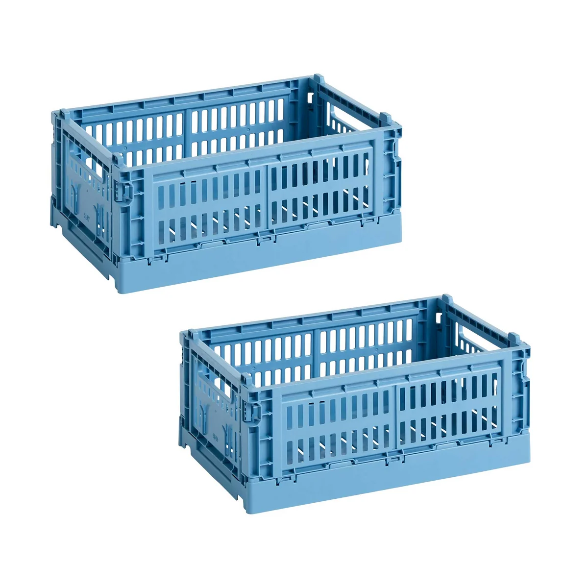 HAY - Colour Crate Korb S, 26,5 x 17 cm, sky blue, recycled (2er Set)