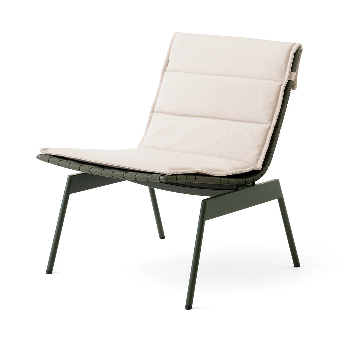 &Tradition - Ville AV44 Outdoor Lounge Chair, bronze green mit Sitzkissen, beige