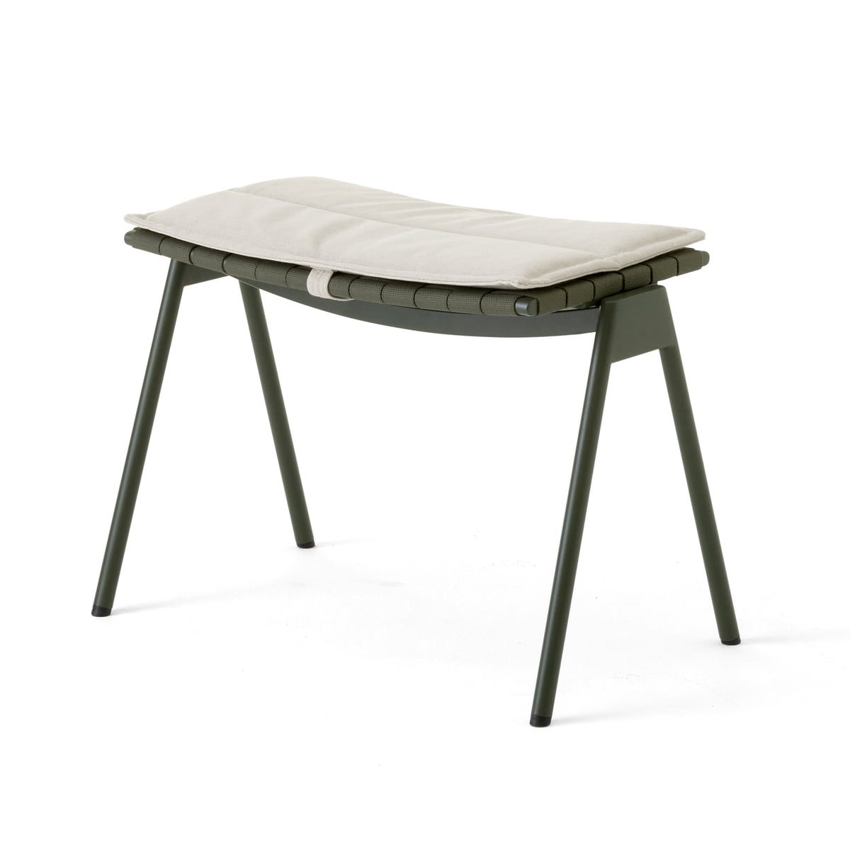 &Tradition - Ville AV46 Outdoor Fußhocker mit Sitzkissen, beige