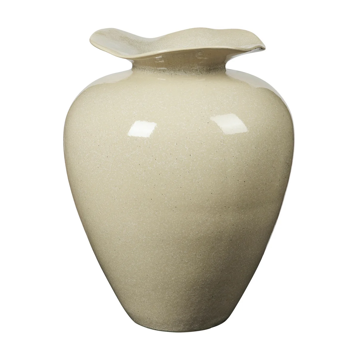 Broste Copenhagen – Florentina Vase, Ø 33 cm x H 44 cm, beige