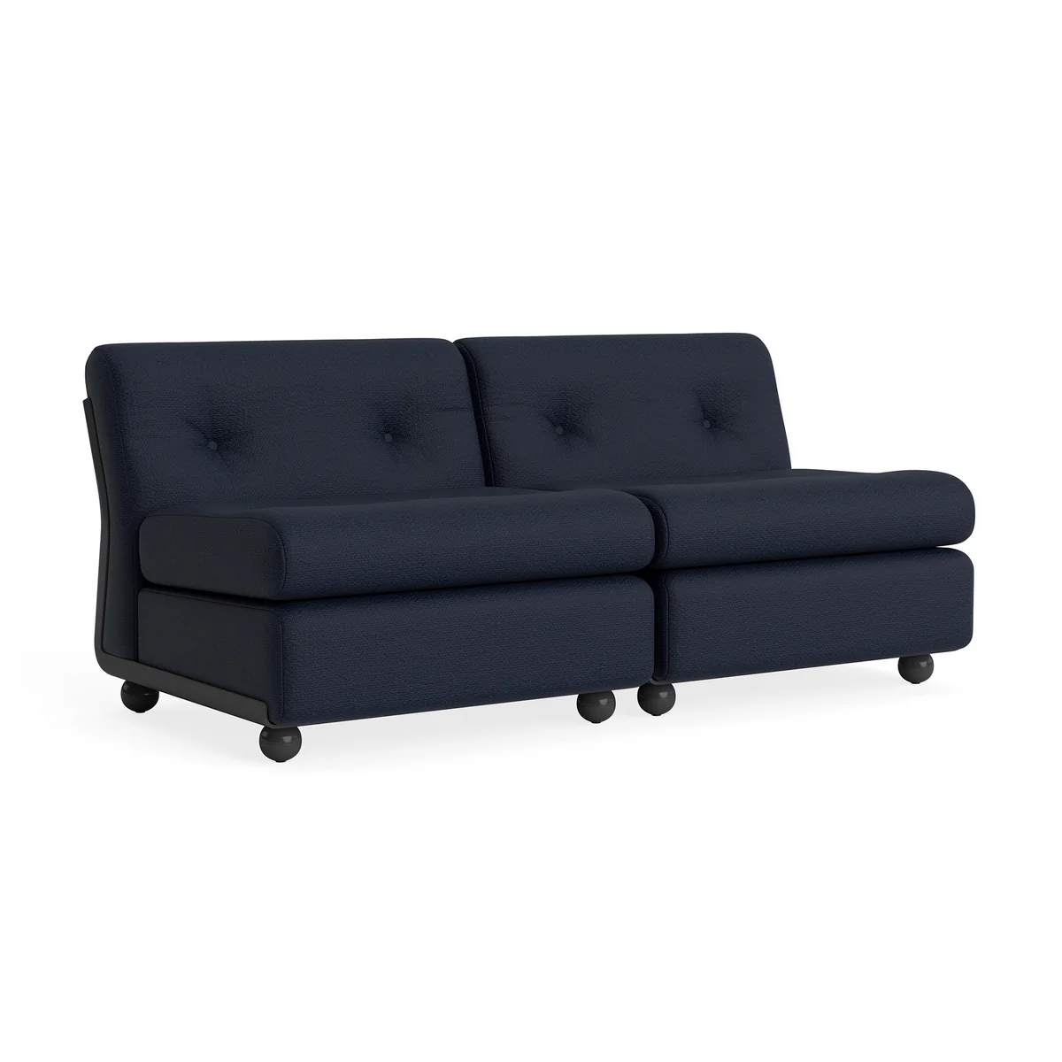 HAY – Amanta 2 Sitzer Sofa, anthrazit / blauschwarz (HAY Maglia)