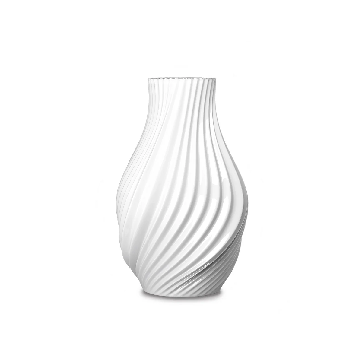 Lyngby Porcelæn – Twist Vase H 18 cm, weiß Lyngby Porcelæn – Twist Vase H 18 cm, weiß