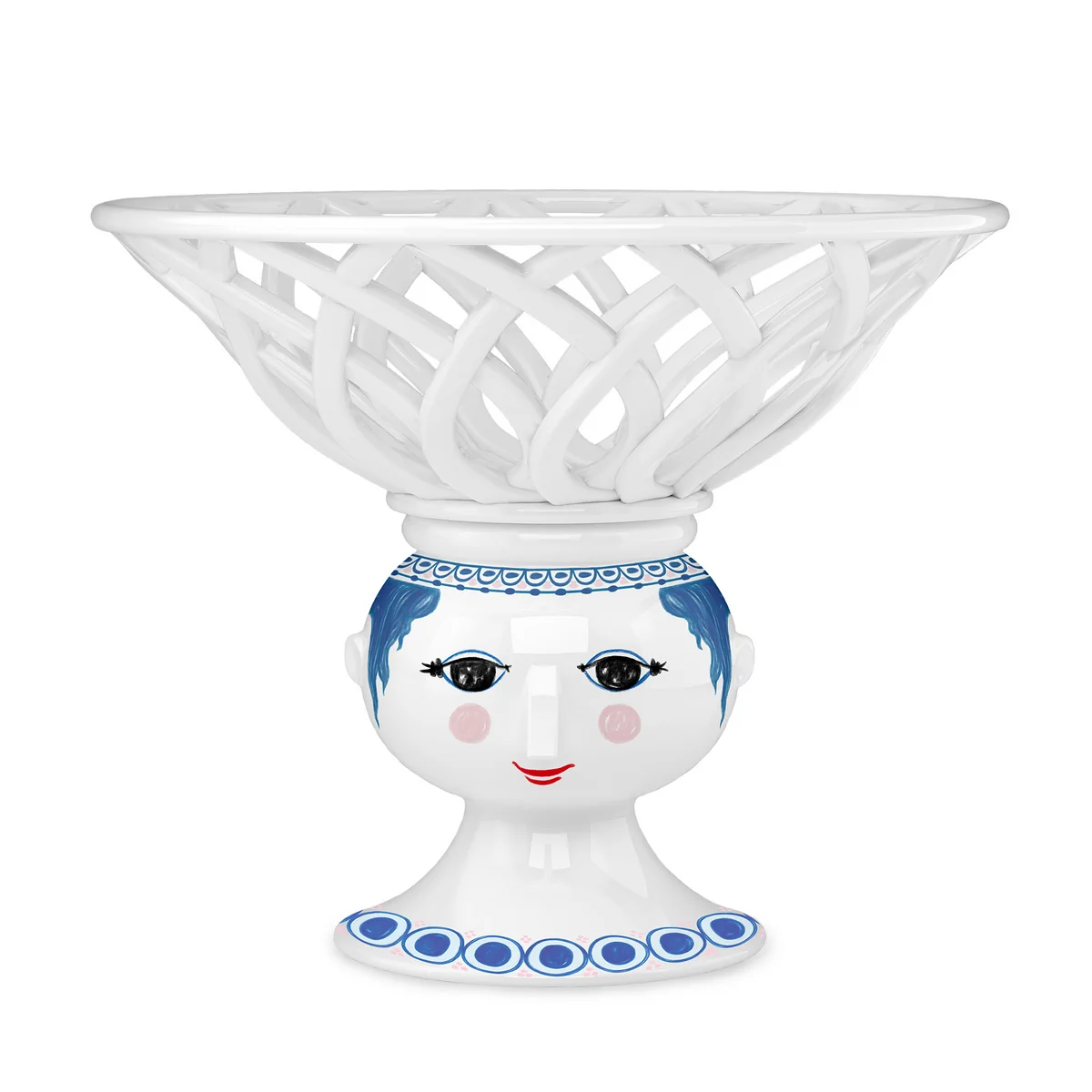 Bjørn Wiinblad - Dora Obstschale auf Fuß, Ø 25 cm, blau