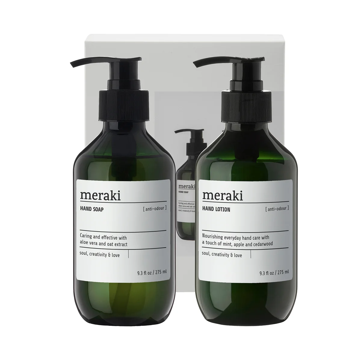 Meraki – Geschenkbox Simple hand care Anti-odour, 275 ml (2er-Set)