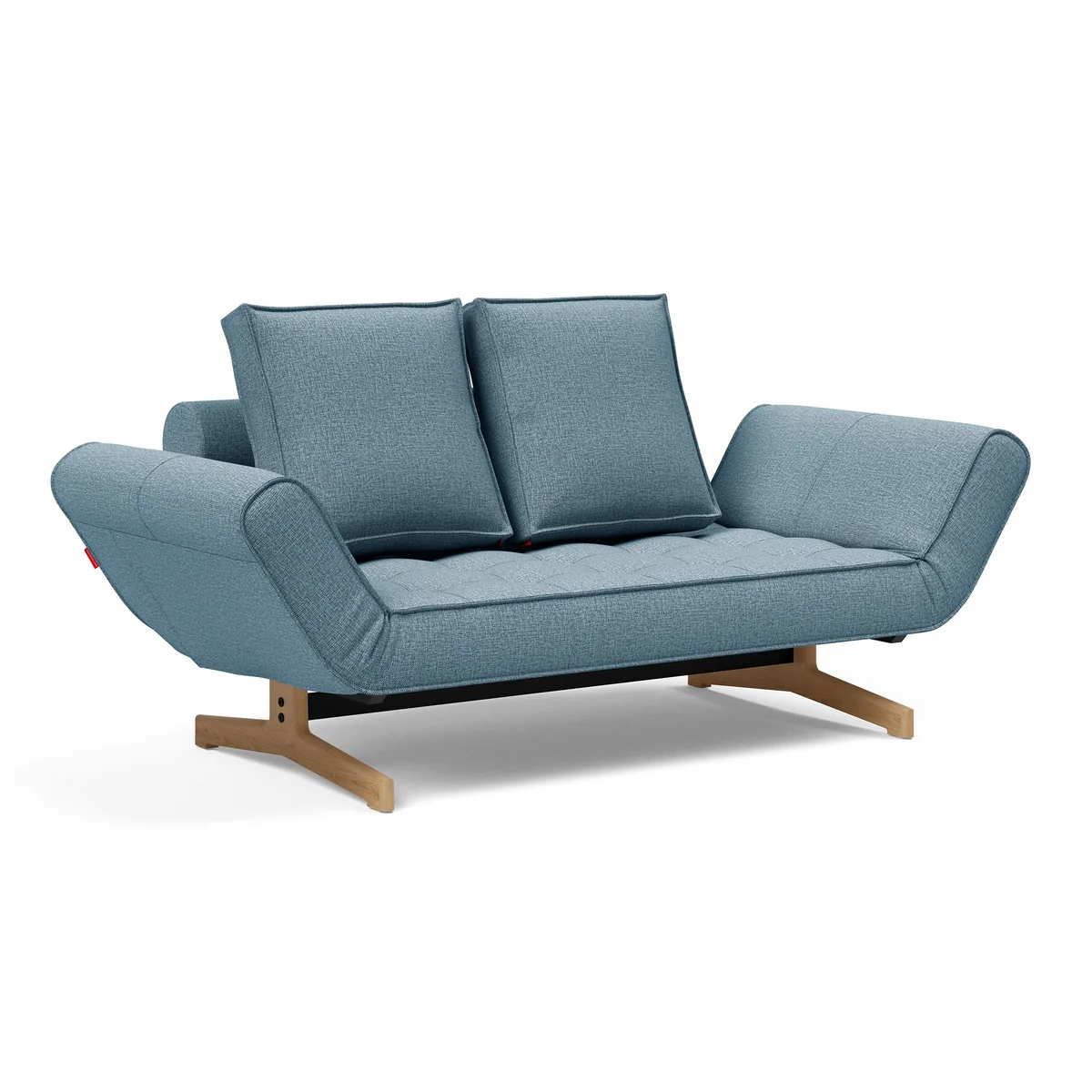 Innovation Living – Ghia Schlafsofa, 2-Sitzer, Eiche / hellblau (525 Mixed Dance)