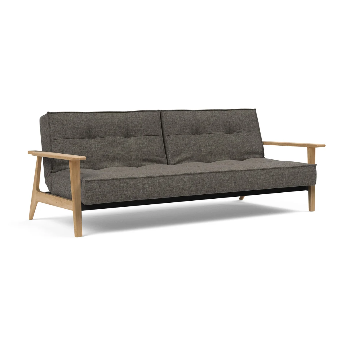 Innovation Living - Splitback Frej Schlafsofa, 3-Sitzer, dunkelgrau (216 Flashtex)
