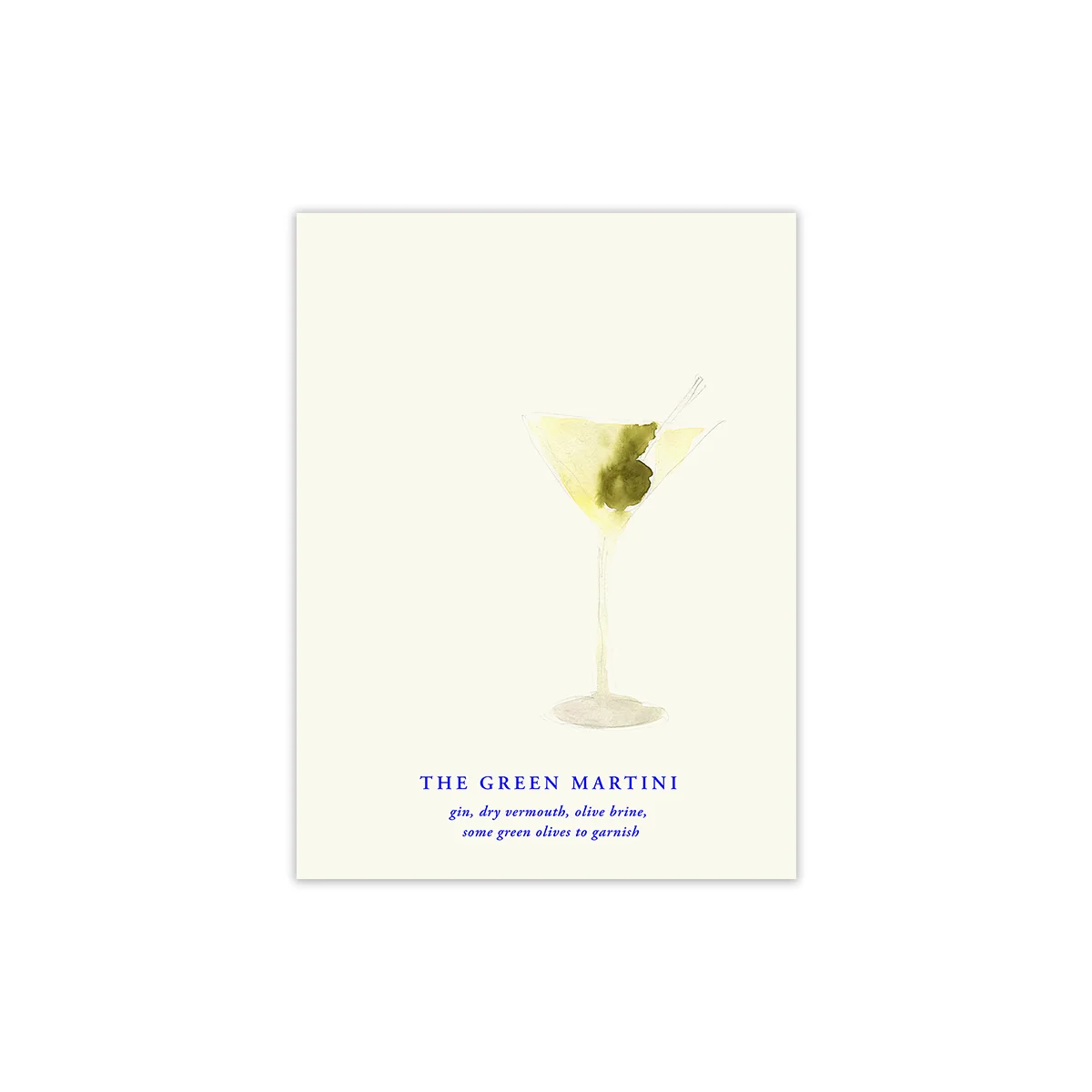 Paper Collective – The Green Martini Poster, 30 x 40 cm Paper Collective – The Green Martini Poster, 30 x 40 cm