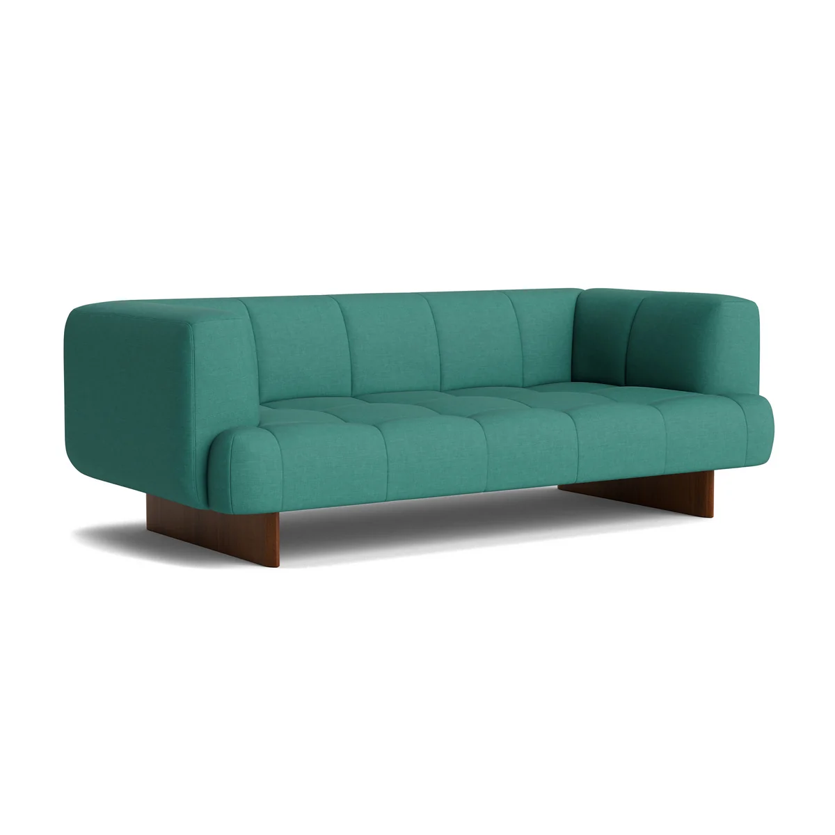 HAY – Quilton Lift 2-Sitzer Sofa, Nussbaum / türkis (Naveli 953) HAY – Quilton Lift 2-Sitzer Sofa, Nussbaum / türkis (Naveli 953)
