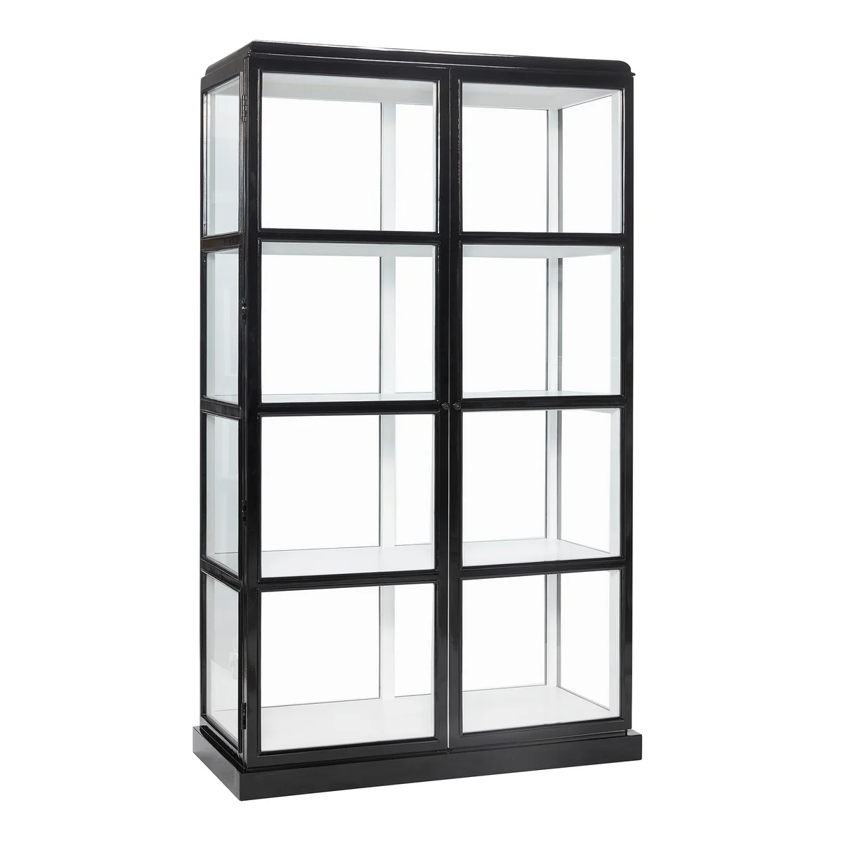 Hübsch Interior - Display Schrank mit Glastüren, H 187 cm, schwarz / weiß