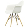 Vitra - Eames Plastic Armchair DAW, Ahorn gelblich / weiß (Filzgleiter weiß)