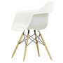 Vitra - Eames Plastic Armchair DAW, Ahorn gelblich / weiß (Filzgleiter weiß)