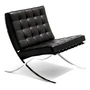 Knoll - Barcelona Sessel, Chrom / Leder schwarz