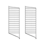 String - Bodenleiter für String Regal 85 x 30 cm (2er Set), schwarz