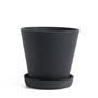 HAY - Blumentopf mit Untersetzer L, schwarz