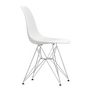 Vitra - Eames Plastic Side Chair DSR, verchromt / weiß (Filzgleiter basic dark)