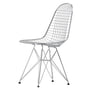 Vitra - Wire Chair DKR (H 43 cm), verchromt / ohne Bezug, Filzgleiter (basic dark)
