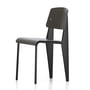 Vitra - Prouvé Standard SP chair, schwarz / basalt, Filzgleiter schwarz (Hartboden)