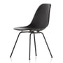 Vitra - Eames Plastic Side Chair DSX RE, basic dark / tiefschwarz (Filzgleiter basic dark)