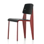 Vitra - Prouvé Standard SP chair, japanese red / schwarz, Filzgleiter schwarz (Hartboden)