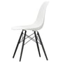 Vitra - Eames Plastic Side Chair DSW, Ahorn schwarz / weiß (Filzgleiter basic dark)