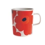 Marimekko - Oiva Unikko Becher mit Henkel, 250 ml, weiß / rot