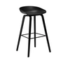 HAY - About A Stool AAS 32 H 85 cm, Eiche schwarz lackiert / Stahl schwarz / black 2.0