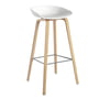 Hay - About A Stool AAS 32 H 85 cm, Eiche geseift / Edelstahl / white 2.0