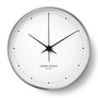Georg Jensen - Henning Koppel Wanduhr Ø 30 cm, Edelstahl / weiß