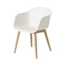 Muuto - Fiber Chair Wood Base, Eiche / weiß recycled
