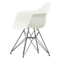 Vitra - Eames Plastic Armchair DAR, basic dark / weiß (Kunststoffgleiter basic dark)