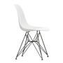 Vitra - Eames Plastic Side Chair DSR, basic dark / weiß (Filzgleiter basic dark)