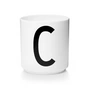 Design Letters - AJ Porzellan Becher C, weiß