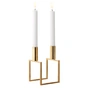 Audo - Kubus Line Kerzenhalter, gold-plated