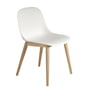 Muuto - Fiber Side Chair Wood Base, Eiche / weiß recycled