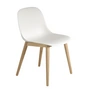 Muuto - Fiber Side Chair Wood Base, Eiche / weiß recycled