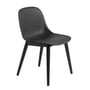 Muuto - Fiber Side Chair Wood Base, schwarz