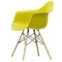 Vitra - Eames Plastic Armchair DAW RE, Esche honigfarben / senf (Filzgleiter weiß)